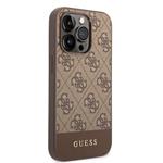Zadný kryt Guess 4G Stripe pre iPhone 14 Pro Max Brown