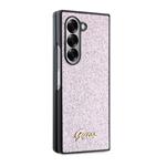 Zadný kryt Guess PC/TPU Glitter Flakes Metal Logo pre Samsung Galaxy Z Fold 6 Pink