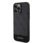 Zadný kryt Guess PU 4G Stripe MagSafe pre iPhone 15 Pro Max Black