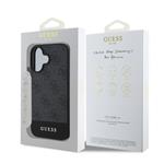 Zadný kryt Guess PU 4G Stripe pre iPhone 16 Grey