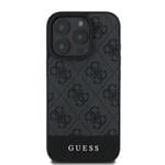 Zadný kryt Guess PU 4G Stripe pre iPhone 16 Pro Max Grey
