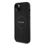 Zadný kryt Guess PU Saffiano MagSafe pre iPhone 15 Black