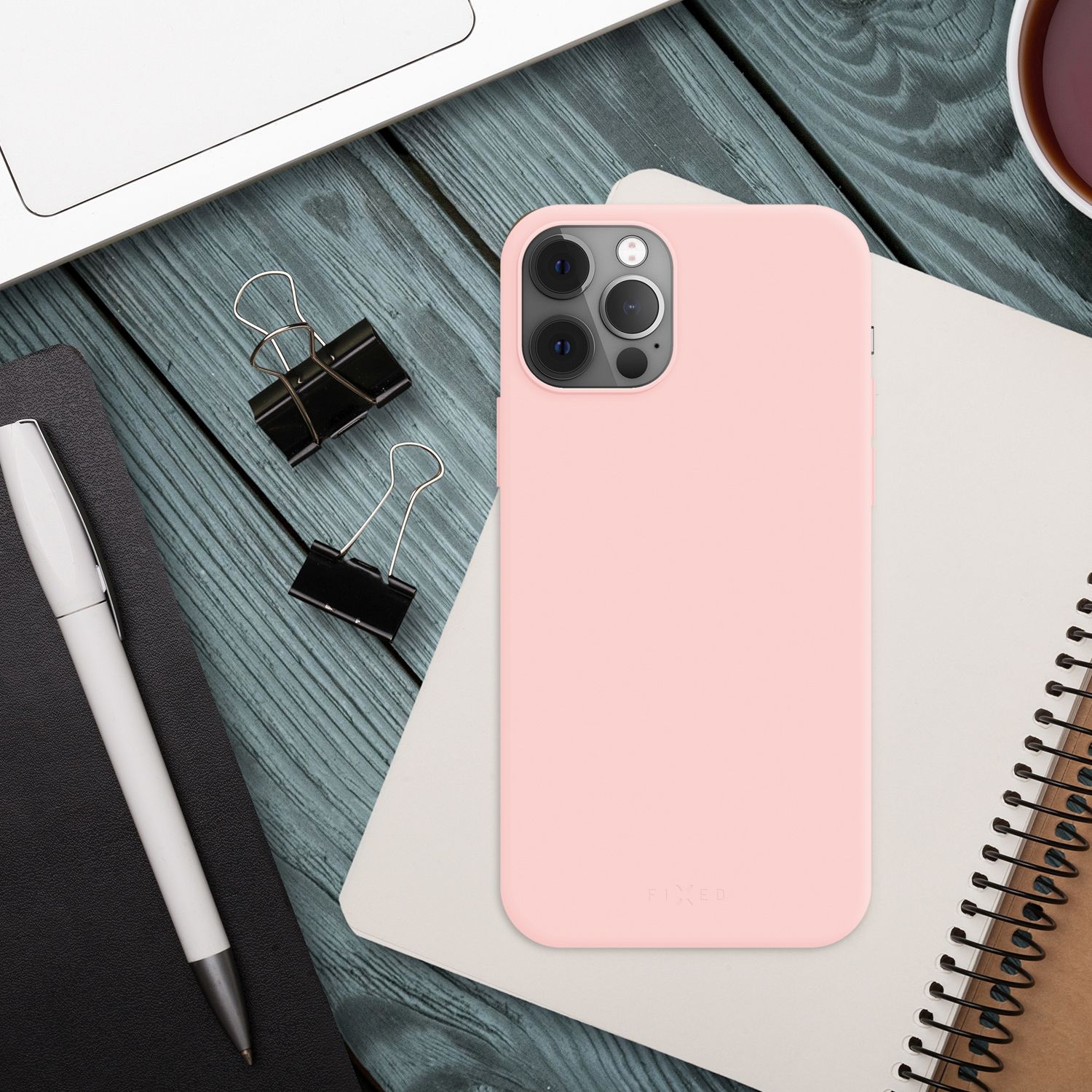 Zadný pogumovaný kryt FIXED Story pre Apple iPhone 14 Pro Max, ružový