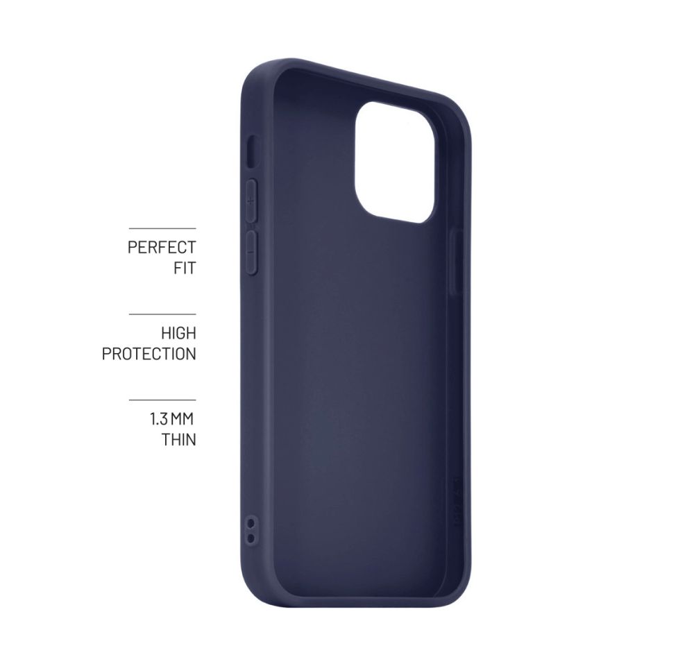 Zadný pogumovaný kryt FIXED Story pre Apple iPhone 15 Plus, modrý