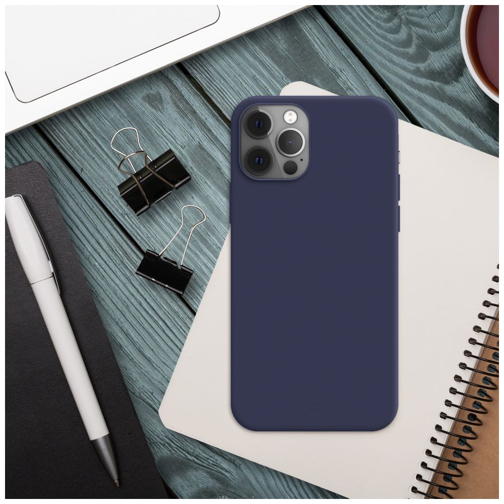 Zadný pogumovaný kryt FIXED Story pre Apple iPhone 15 Pro Max, modrý