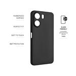 Zadný pogumovaný kryt FIXED Story pre Xiaomi Redmi 13C/POCO C65, čierny