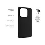 Zadný pogumovaný kryt FIXED Story pre Xiaomi Redmi Note 14, čierny