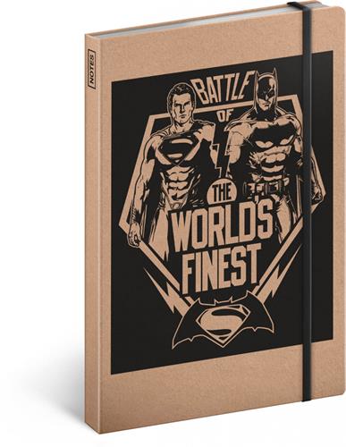 Zápisník Batman vs. Superman - Bitka, linajkovaný, 13 × 21 cm