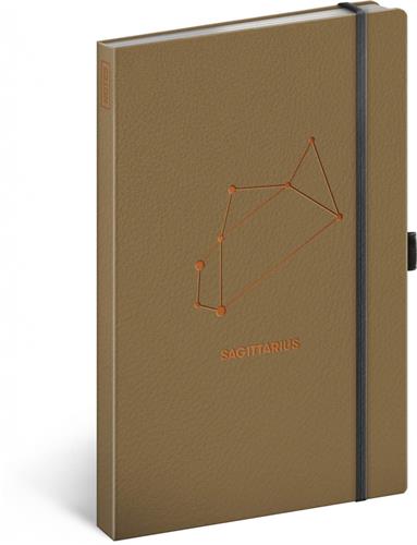 Zápisník Zodiak Strelec, linajkovaný, 13 × 21 cm