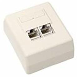ZÁSUVKA 2x RJ45 NA OMÍTKU
