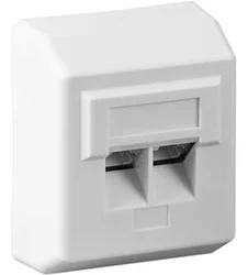Zásuvka 2xRJ45 pre sadrokartón, UTP Cat5e