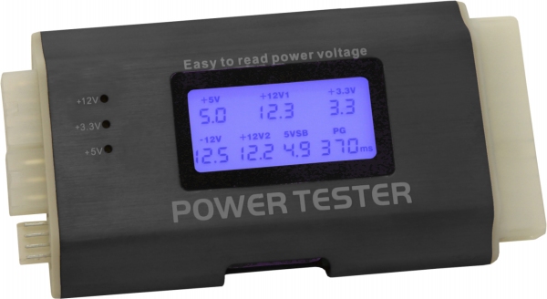 ZD Delock tester ATX zdrojov III (24-pin), LCD display (18159)