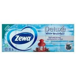 ZEWA Kapesníky, papírové, 3vrstvé, 10x10ks "Deluxe", bez vůně