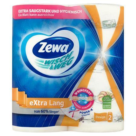 ZEWA Kuchyňské utěrky "Wisch&Weg extra lang", 2vrstvé, 2 role