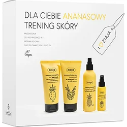 Ziaja Pineapple dárková sada mlhovina na tělo 200 ml + tělová pěna lehká formule 160 ml + sprchový gel 2v1 160 ml + sérum na oblič
