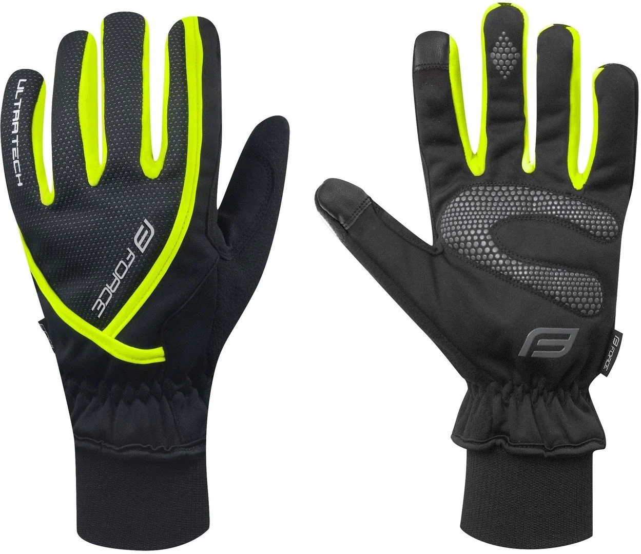 Zimné rukavice FORCE ULTRA TECH, fluo veľkosť S