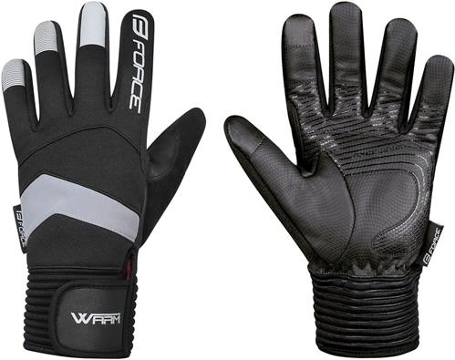 Zimné rukavice FORCE WARM, čierne veľkosť XL