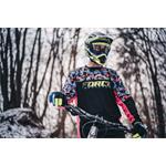 Zjazdové okuliare FORCE GRIME - čierno-fluo, číre sklo