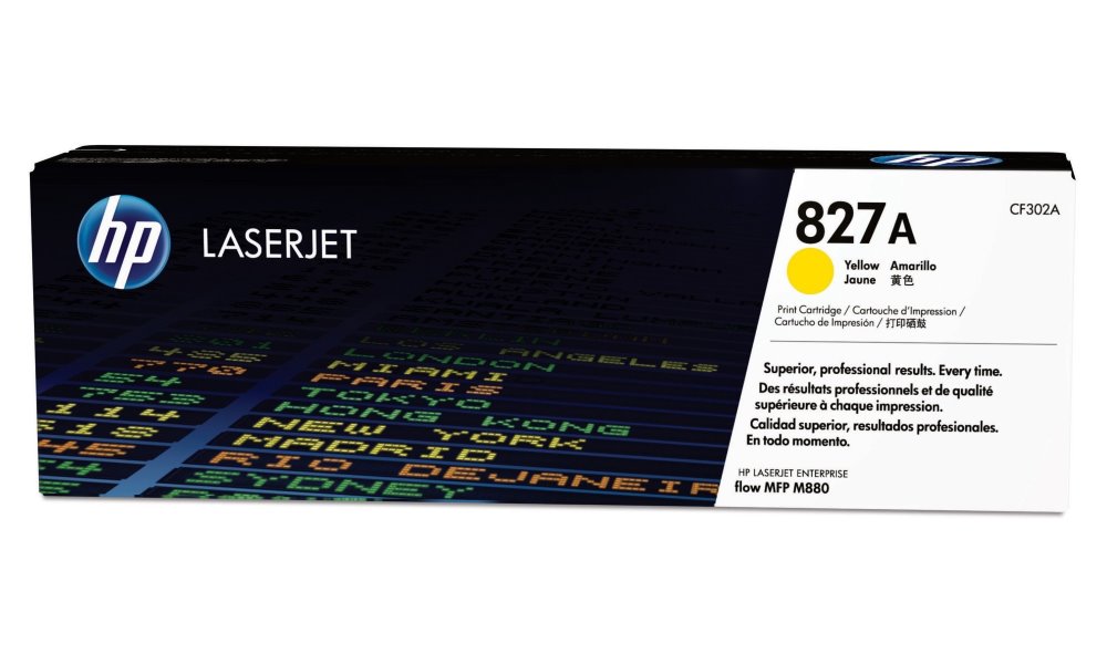 Žltá originálna tonerová kazeta HP 827A LaserJet