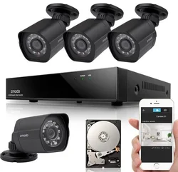 ZMODO sPoE 1080p Kit 8kanálový kamerový systém ZM-SS8002B8-S, Recorder+4x1080p IR Camera, 1TB