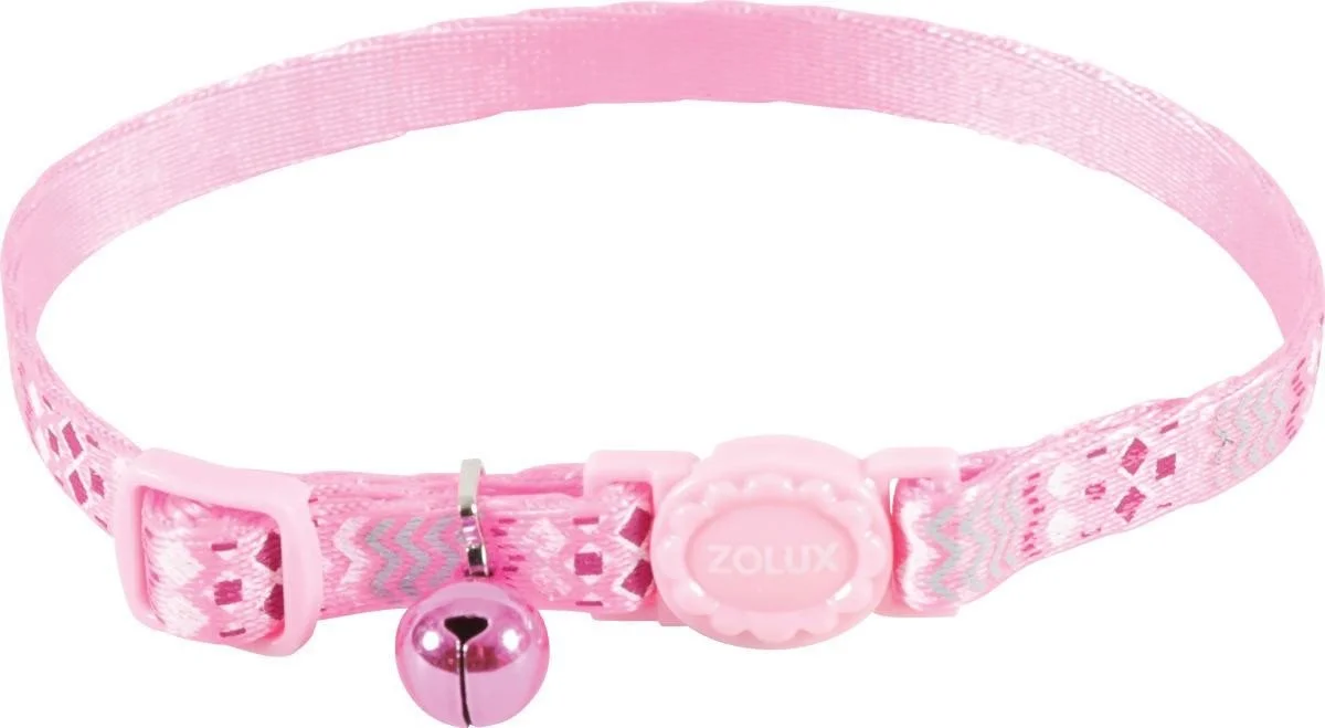 Zolux Obojek pro kočky ETHNIC nylon růžový