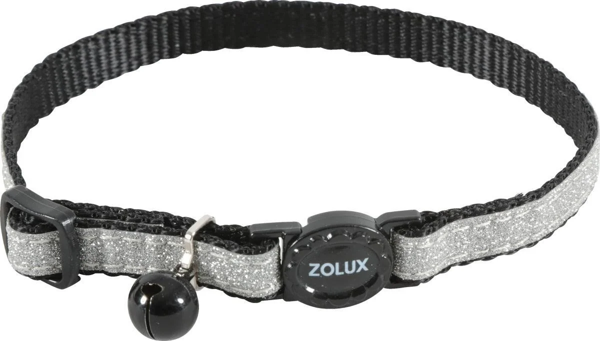 Zolux Obojek pro kočky SHINY nylon černý 10mm/30cm