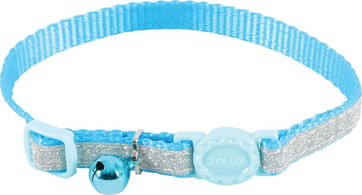 Zolux Obojek pro kočky SHINY nylon modrý 10mm/30cm
