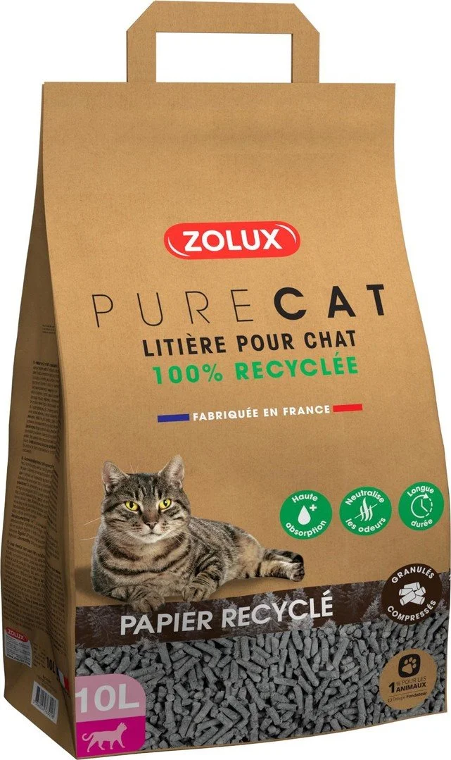 Zolux Podestýlka PURECAT recyklovaná papírová 10l