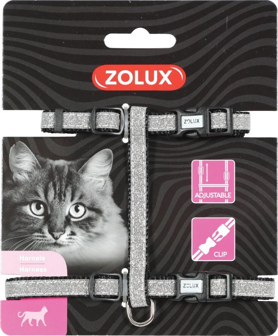 Zolux Postroj pro kočky SHINY nylon černý