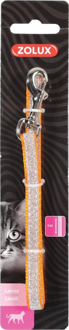 Zolux Vodítko pro kočky SHINY nylon oranžové 1m