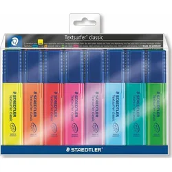 Zvýrazňovač STAEDTLER "Textsurfer classic 364", sada, 8 farieb, 1-5 mm
