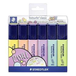 Zvýrazňovač STAEDTLER "Textsurfer Classic Pastel", 6 rôznych farieb, 1-5 mm